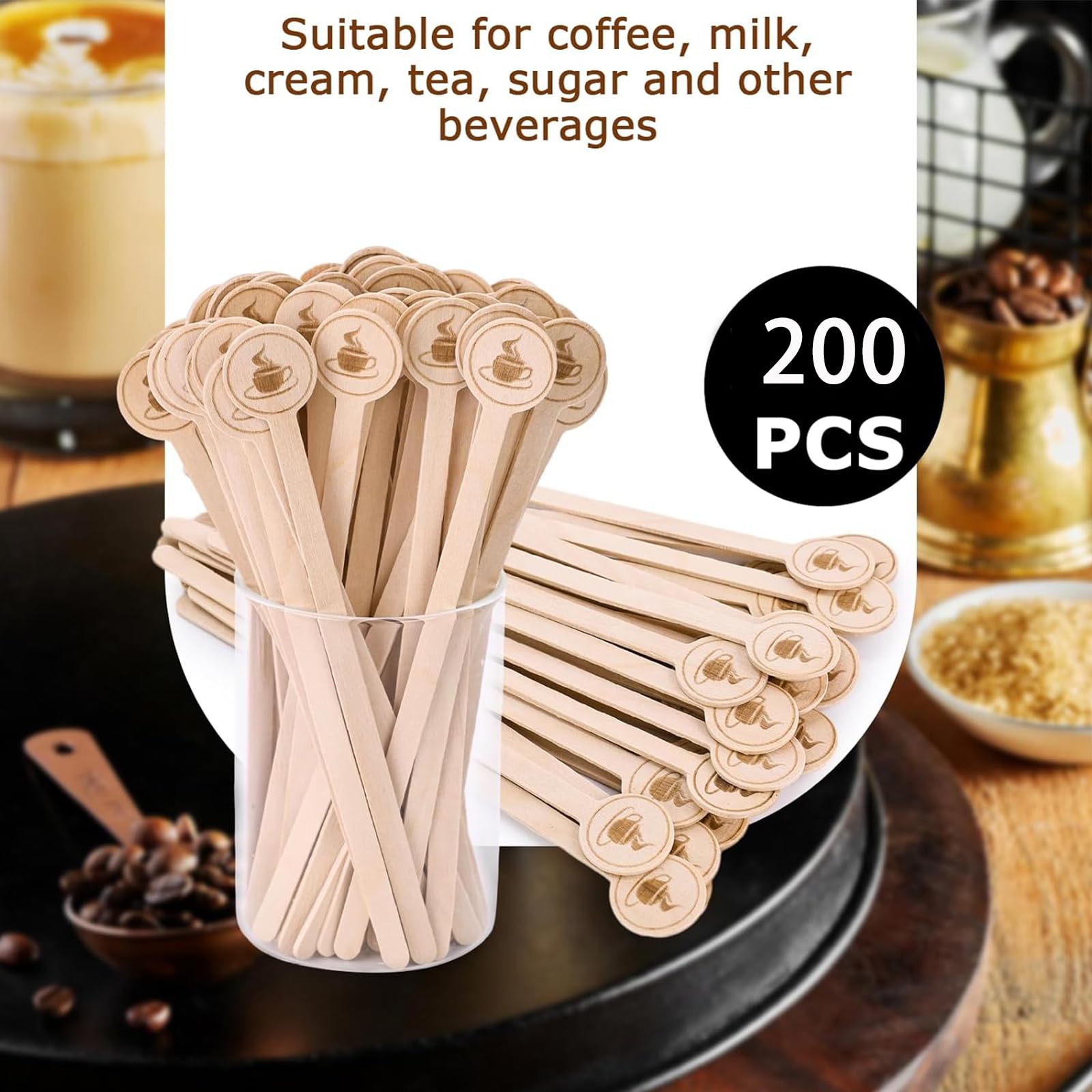 HLSN palillos para té con leche, prácticos para mezclar aromas.