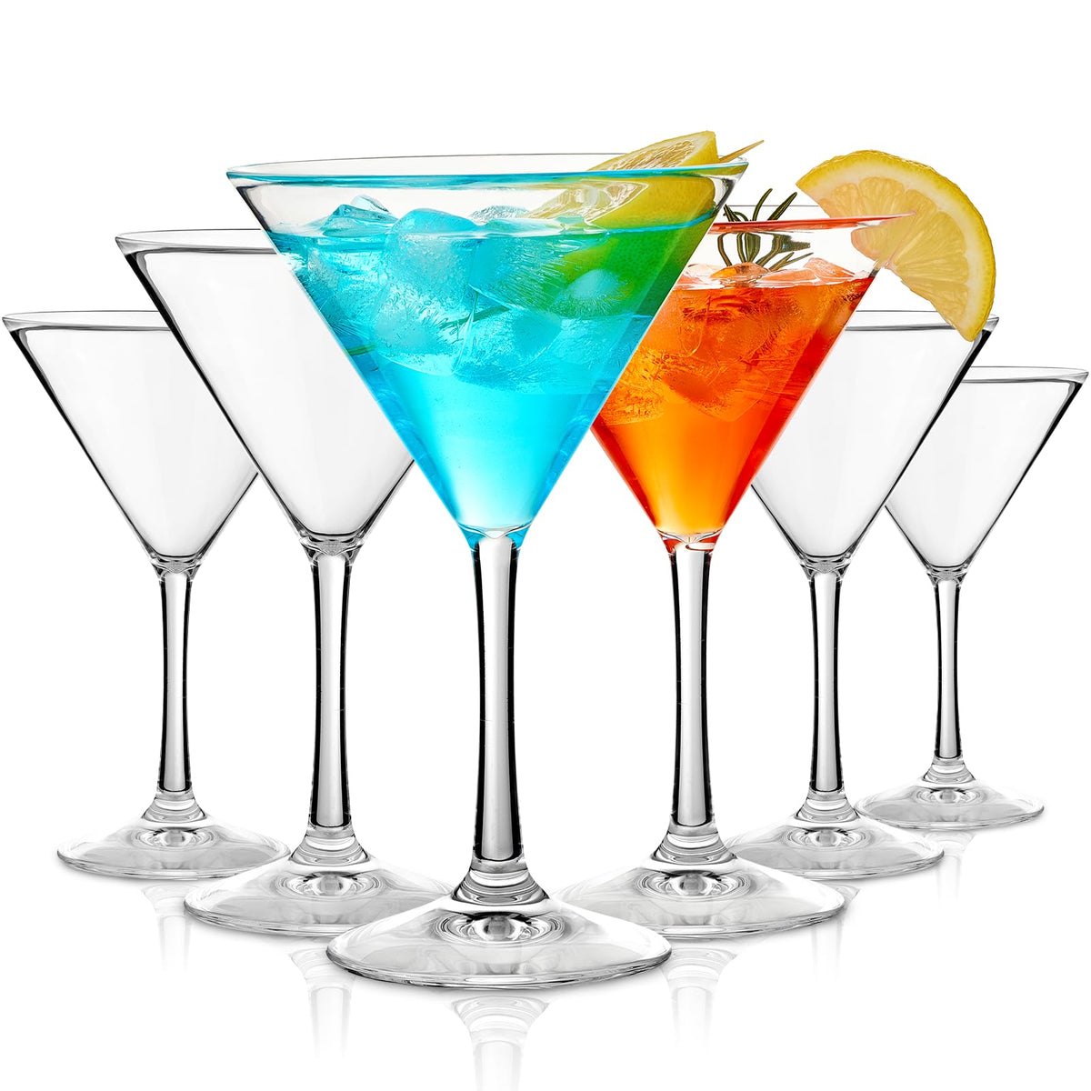 Copas Hlukana martini irrompibles, 10 onzas, claridad cristalina para cócteles.