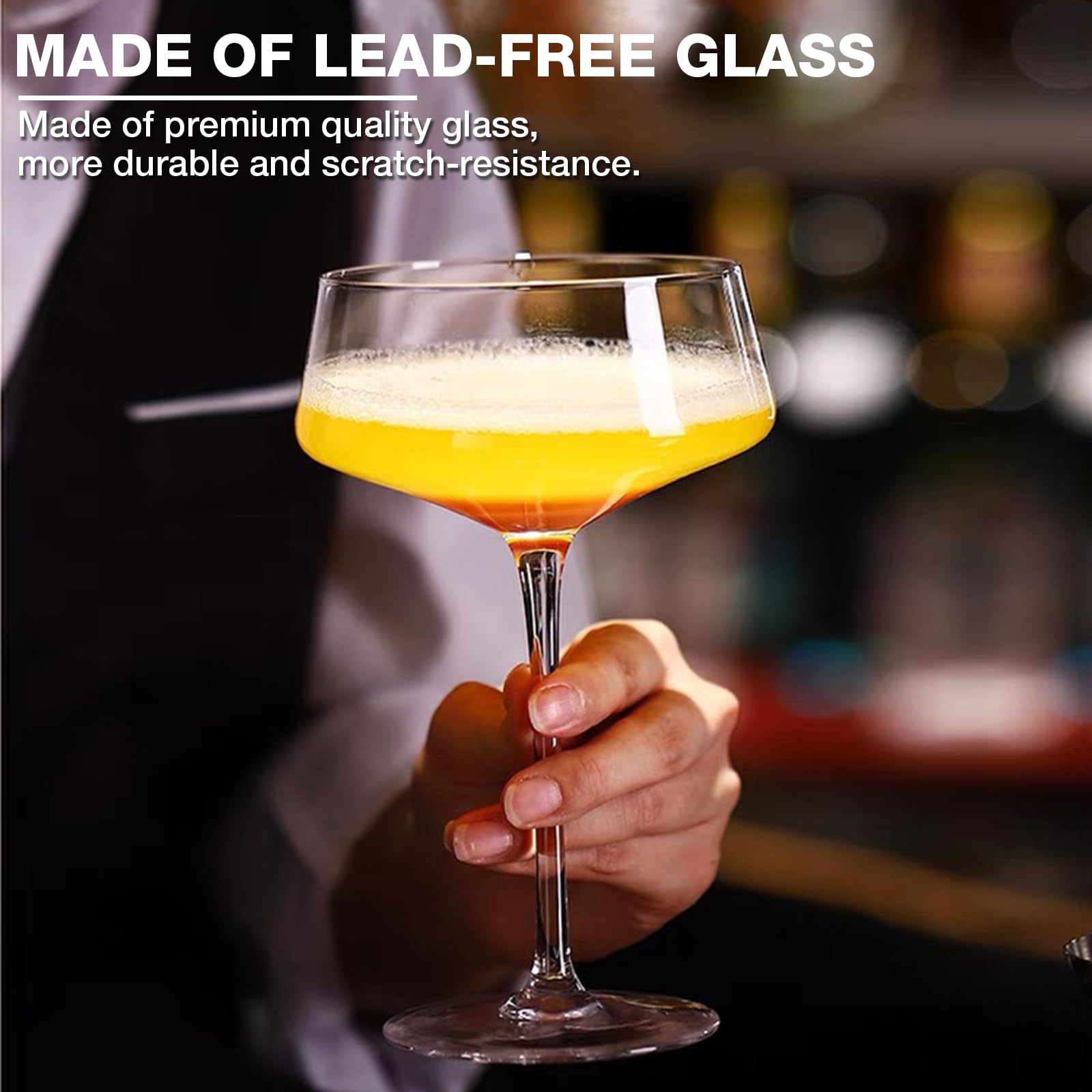 Vaso martini artesanal hlukana borde centrado realza sabores.