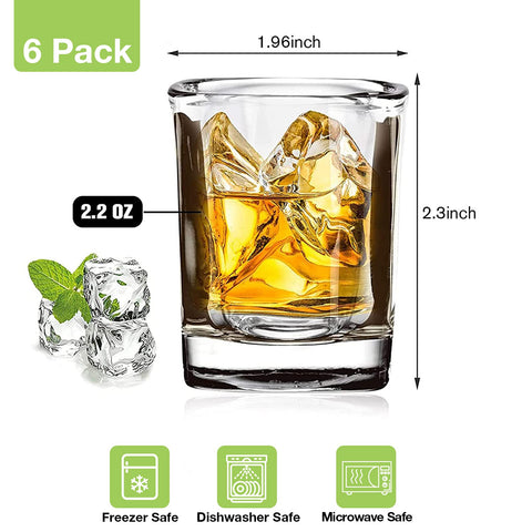 Hlukana shot glasses base peso grueso, equilibrio perfecto para evitar derrames