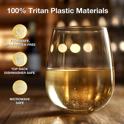 Vasos Hlukana resistentes a caídas, perfectos para reuniones sin preocupaciones.