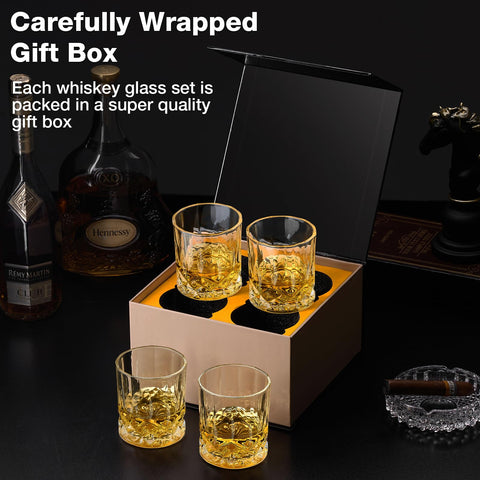 Vasos whisky 11 onzas Hlukana con acabado cristalino.