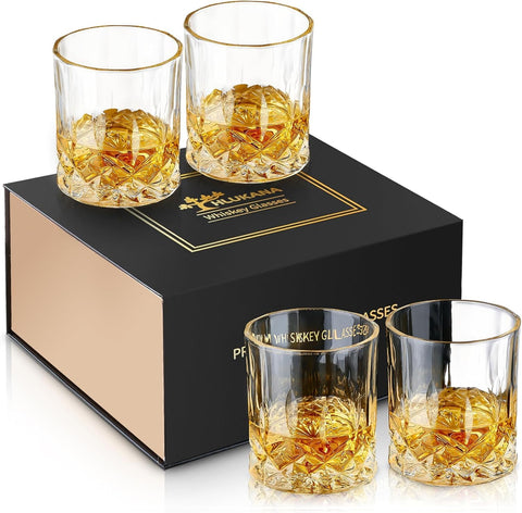 Vasos whisky Hlukana, conjunto de 4, para degustación en casa.