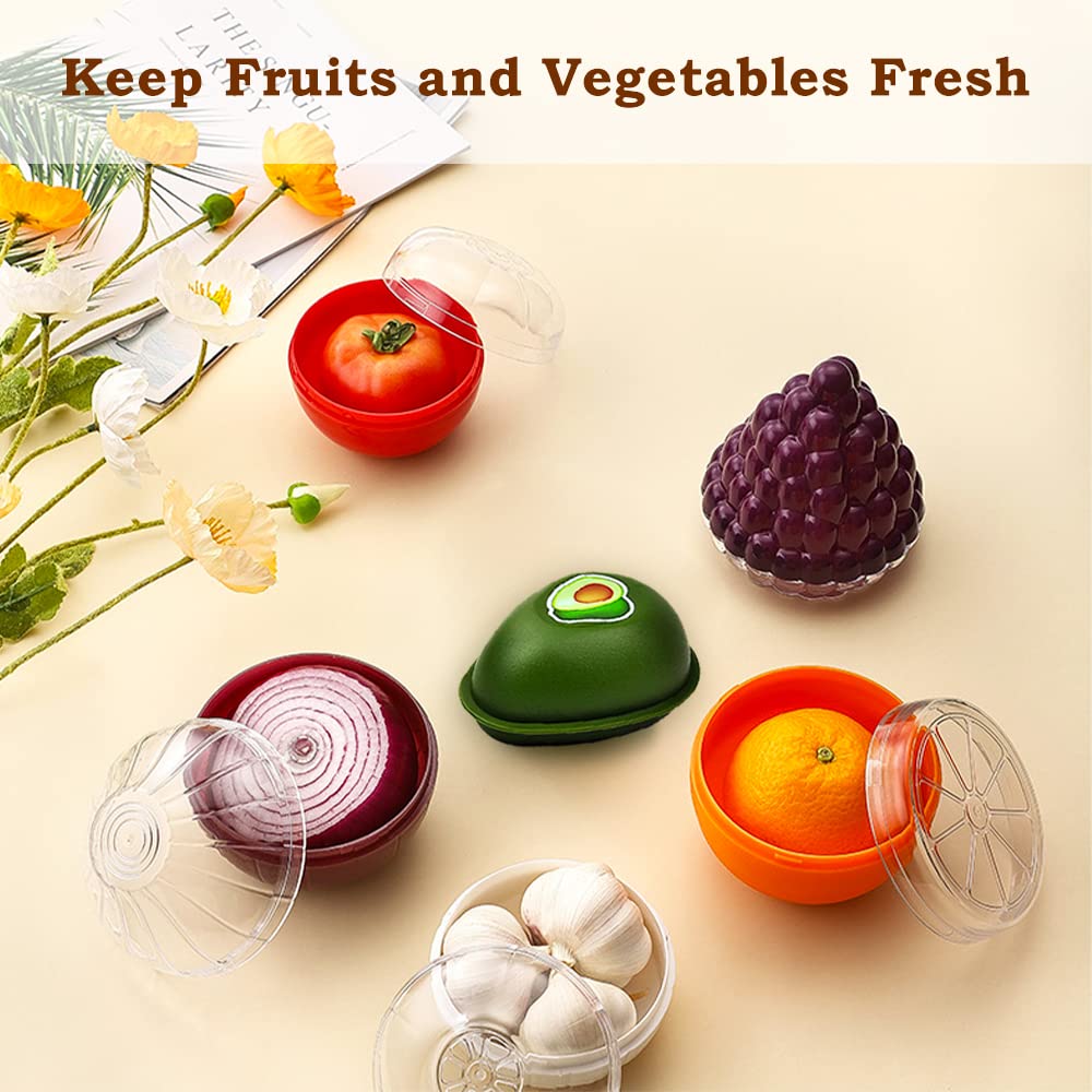 HMIEPRS conjunto 6 contenedores, solución práctica para organizar frutas y verduras.