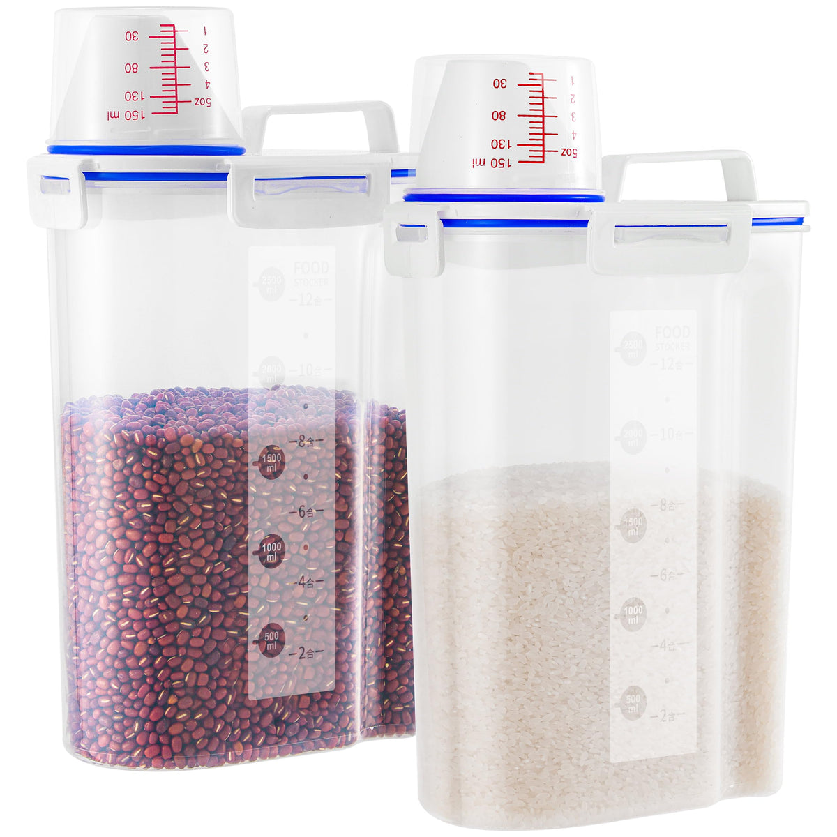 HNNJCK dispensador-arroz con tapa hermética para frescura del arroz.