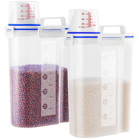 HNNJCK dispensador-arroz con tapa hermética para frescura del arroz.