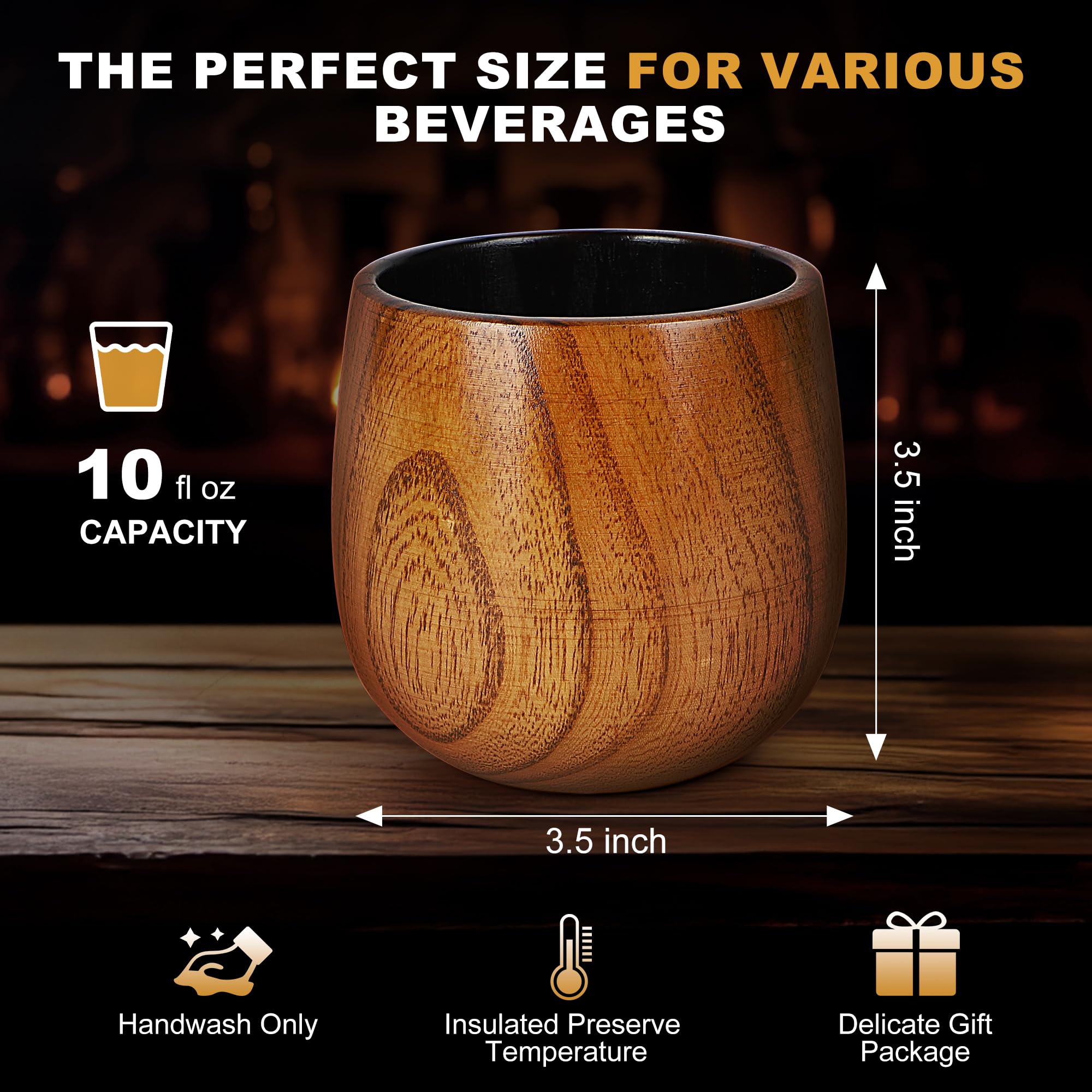 Vaso HNVWNSD con acabado carbonizado para un estilo único en la barra.