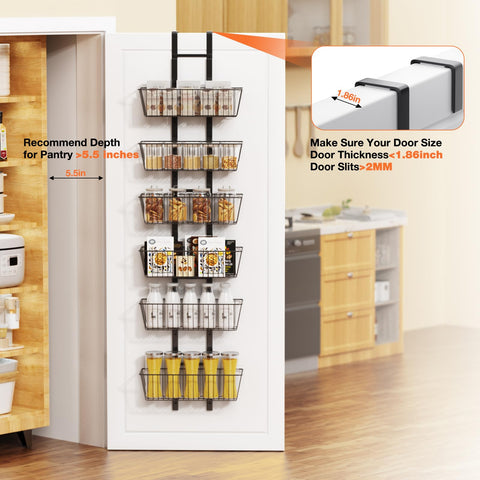 Hocookeper altura total 51 pulgadas mostrando organización vertical en la cocina.
