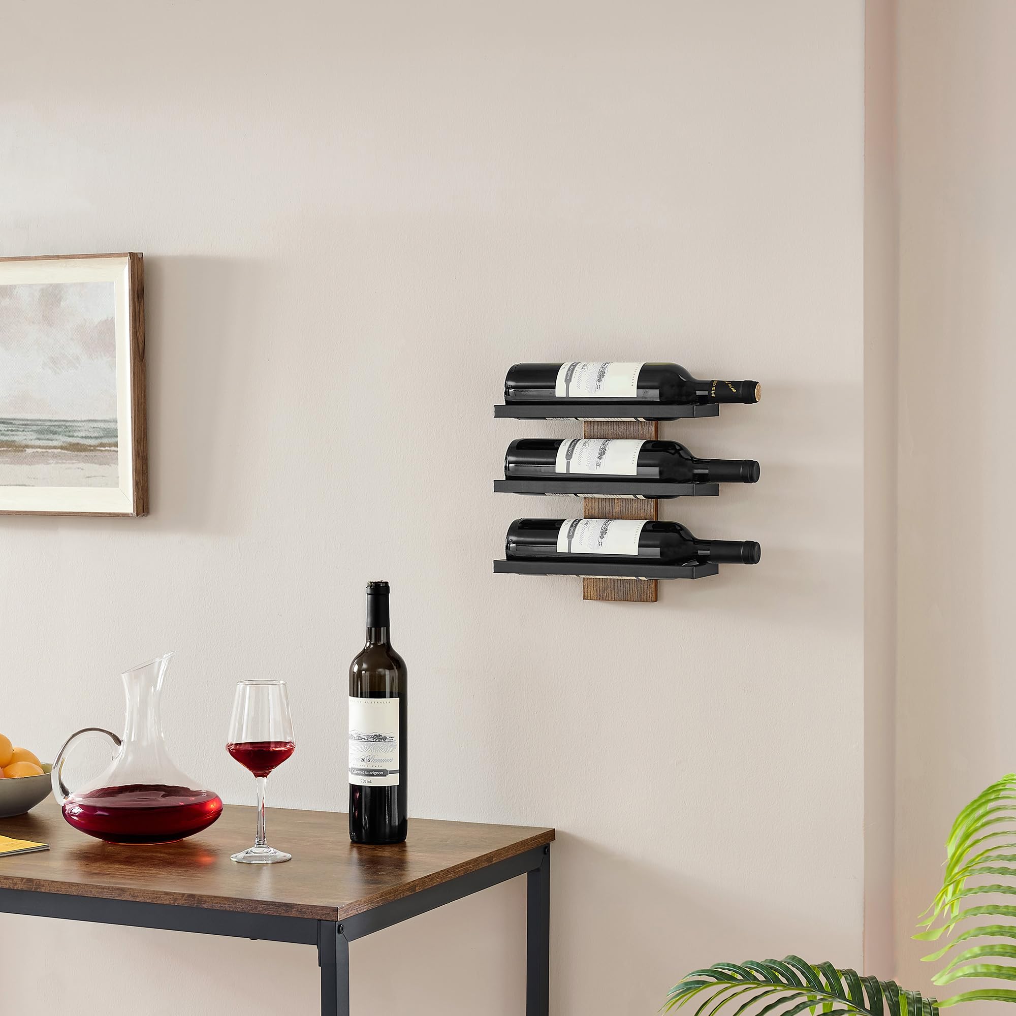 Hoctieon estante para botellas, diseño compacto para comedor ordenado.