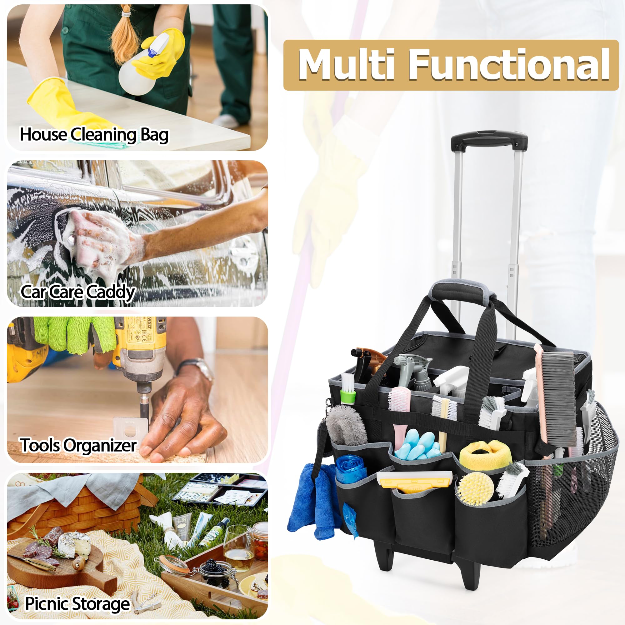 HODRANT espacios bolsos diferentes para herramientas organizadas y accesibles.