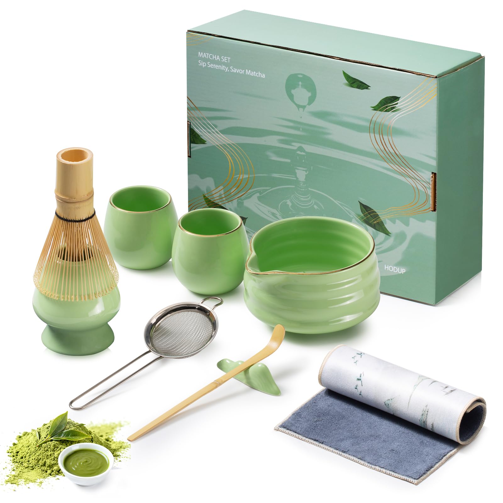 HODUP tazón cerámico de matcha 530ml facilita un ritual suave y limpio