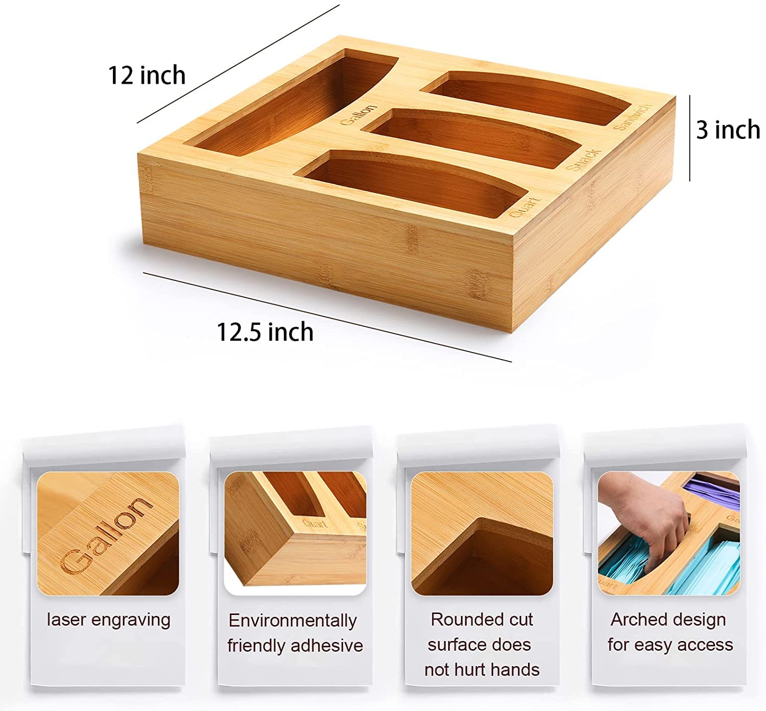 Limpieza rápida con bambú, práctico y higiénico para la cocina.