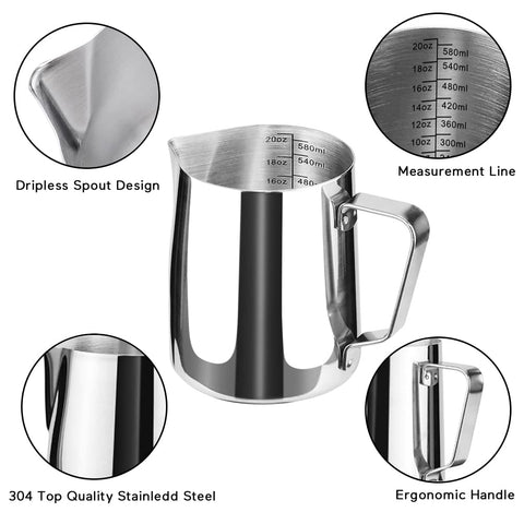 Jarra HOFASON capacidad 20oz para dos bebidas con leche
