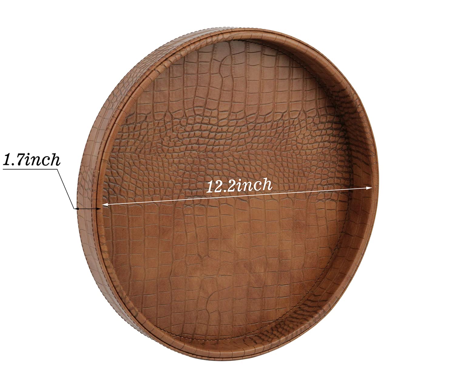 Bandeja para servir con diseño croco de cuero sintético HofferRuffer.