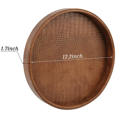 Bandeja para servir con diseño croco de cuero sintético HofferRuffer.