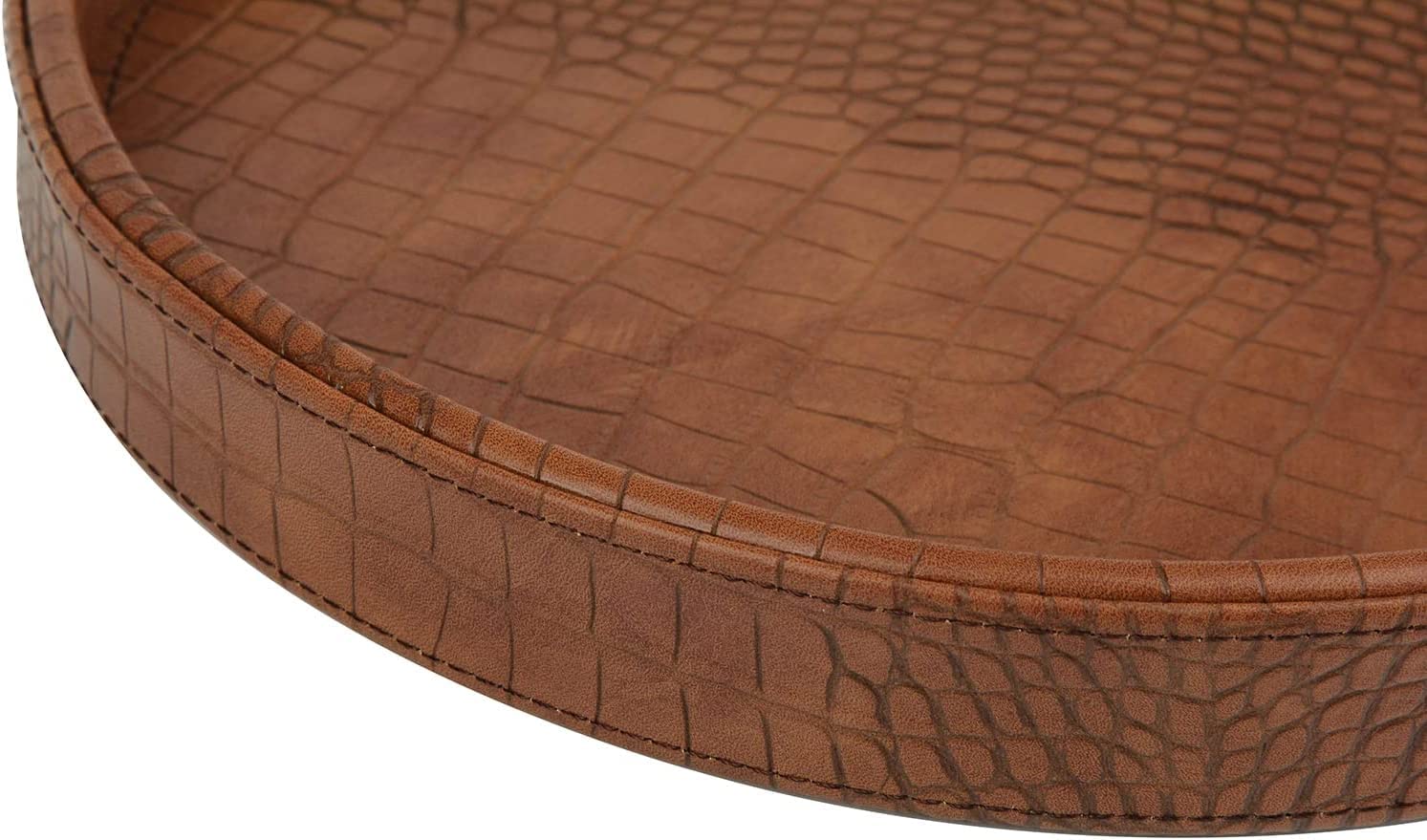 Bandeja para té y bebidas, croco sintético, HofferRuffer, práctico para mesa de centro.