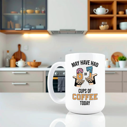 Taza Hogg 67 Meme, apta para microondas, fácil de limpiar tras la mañana.