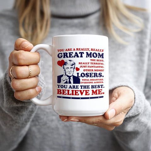 Taza Hogg Mejor Mamá 15oz detalle impresión, impresión duradera