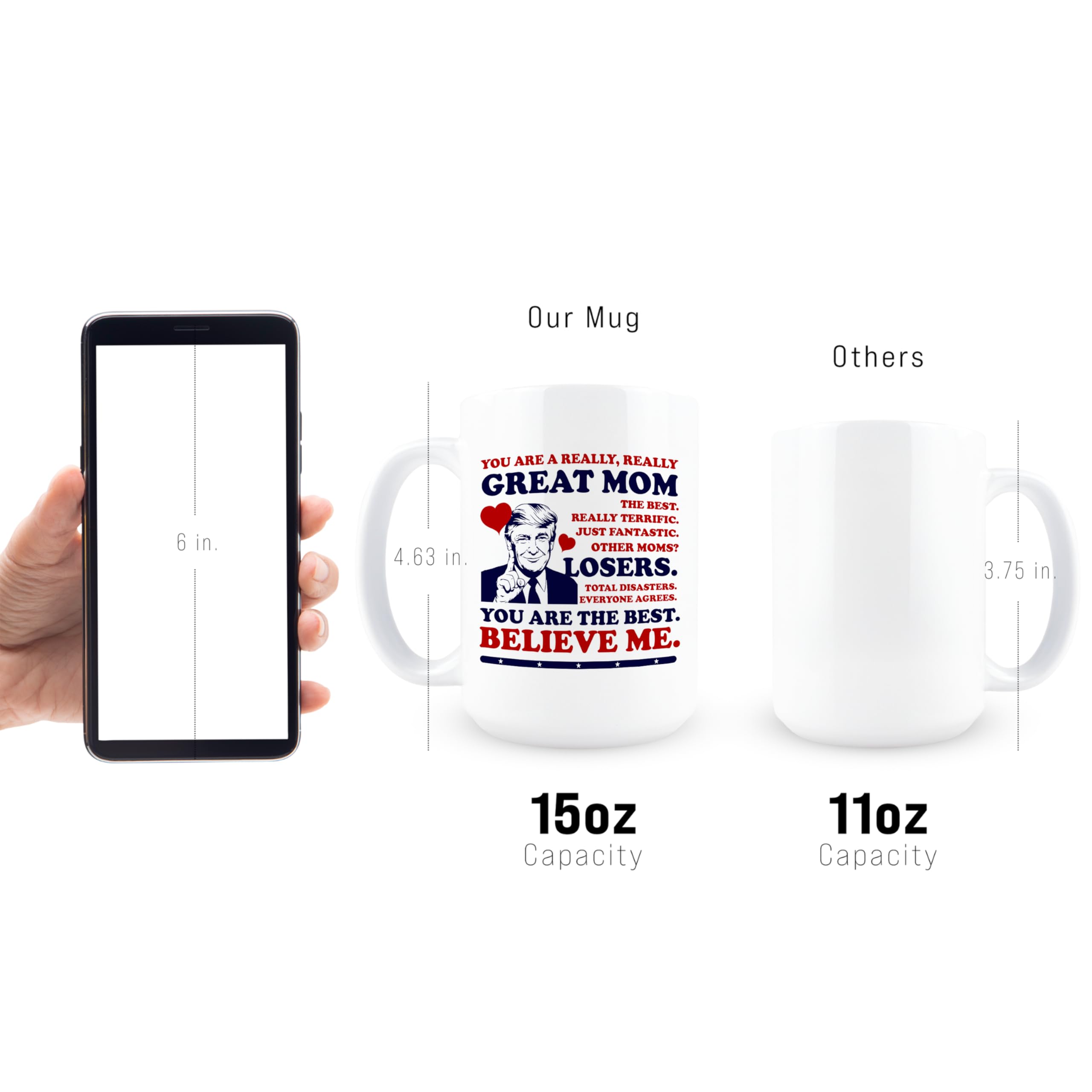 Taza Hogg Mejor Mamá 15oz diseño para regalo Día de la Madre