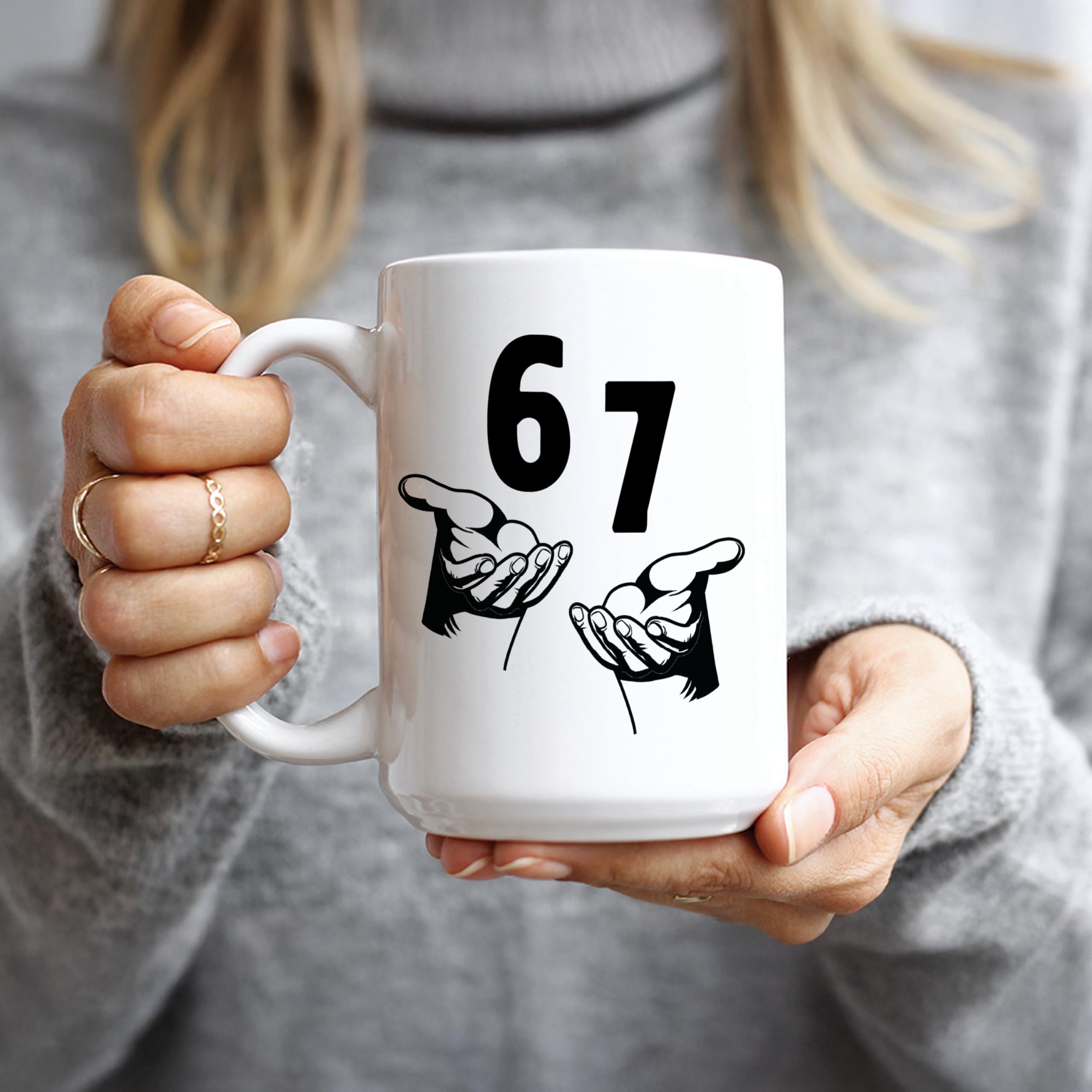 Detalle de impresión F-Caw-F en taza Hogg, regalo divertido.