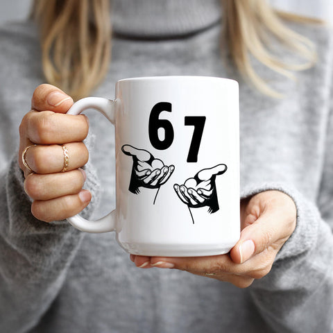 Detalle de impresión F-Caw-F en taza Hogg, regalo divertido.
