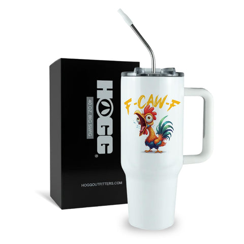 Vaso térmico Hogg F-Caw-F de 40 onzas con manija, práctico para viajar.
