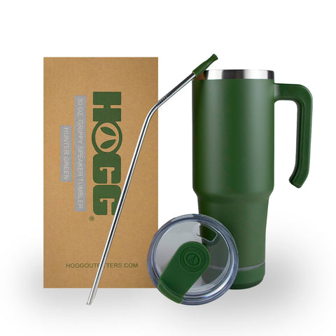 Taza Hogg Grippy 30 oz con cable de carga para el componente de audio.