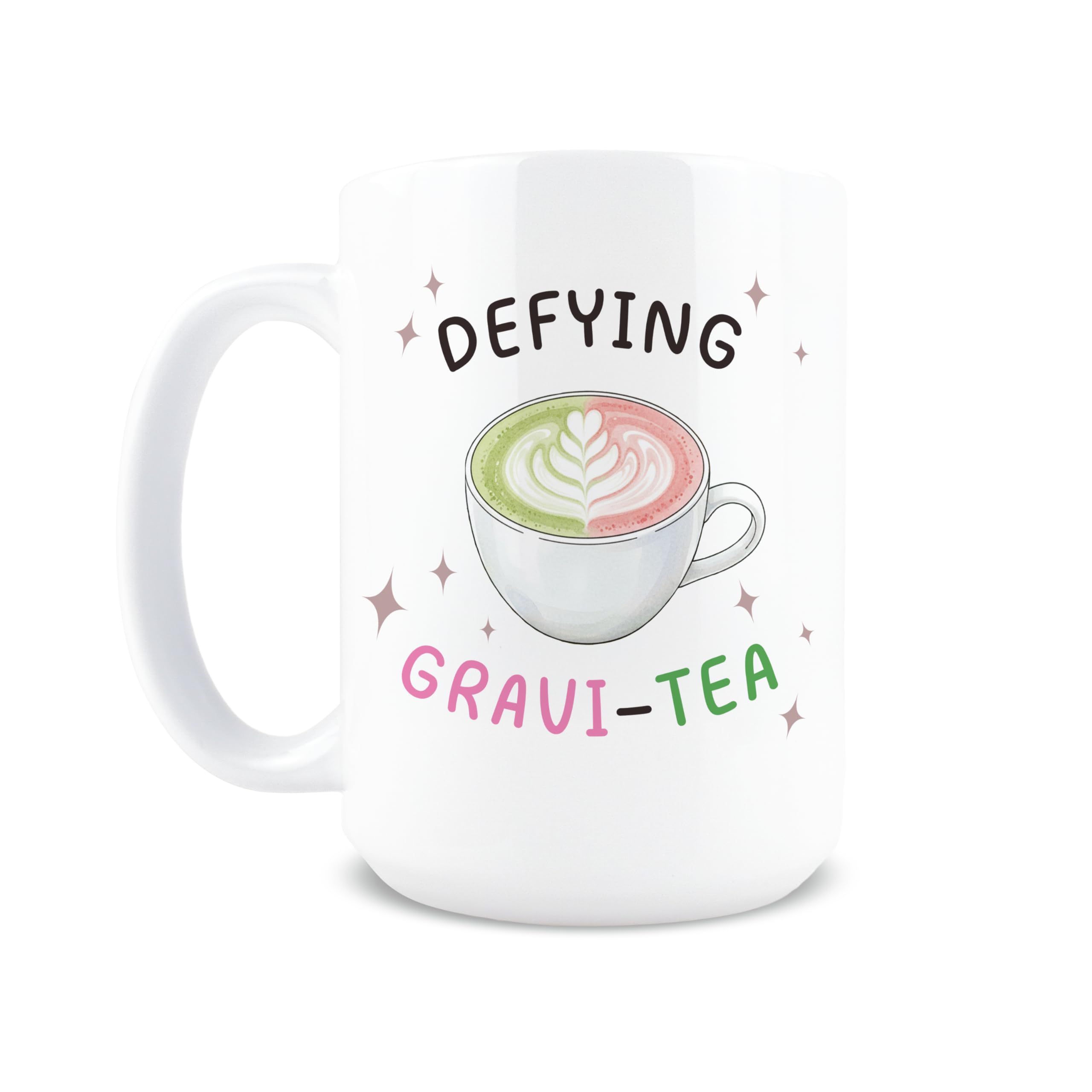 Taza Hogg desafiando Gravi-Té; cerámica de 15 oz para mantener el calor.