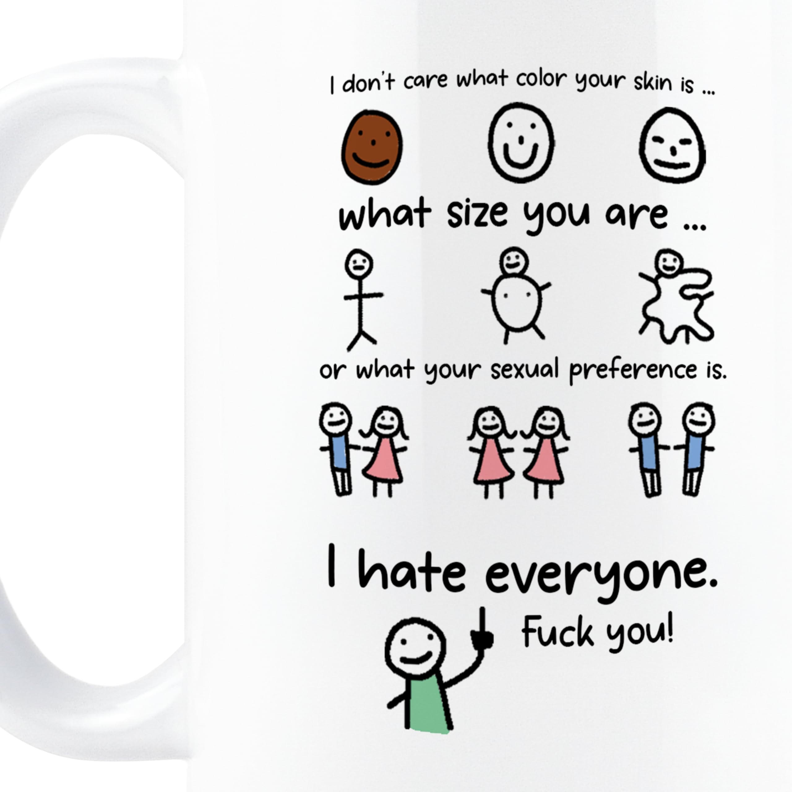 Caja de regalo elegante con taza Hogg Odio a la Gente.