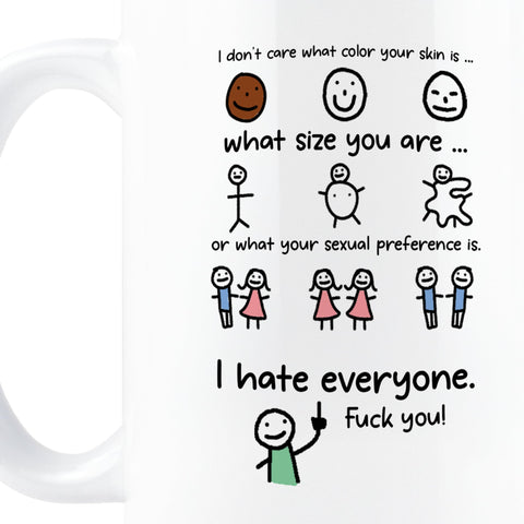 Caja de regalo elegante con taza Hogg Odio a la Gente.