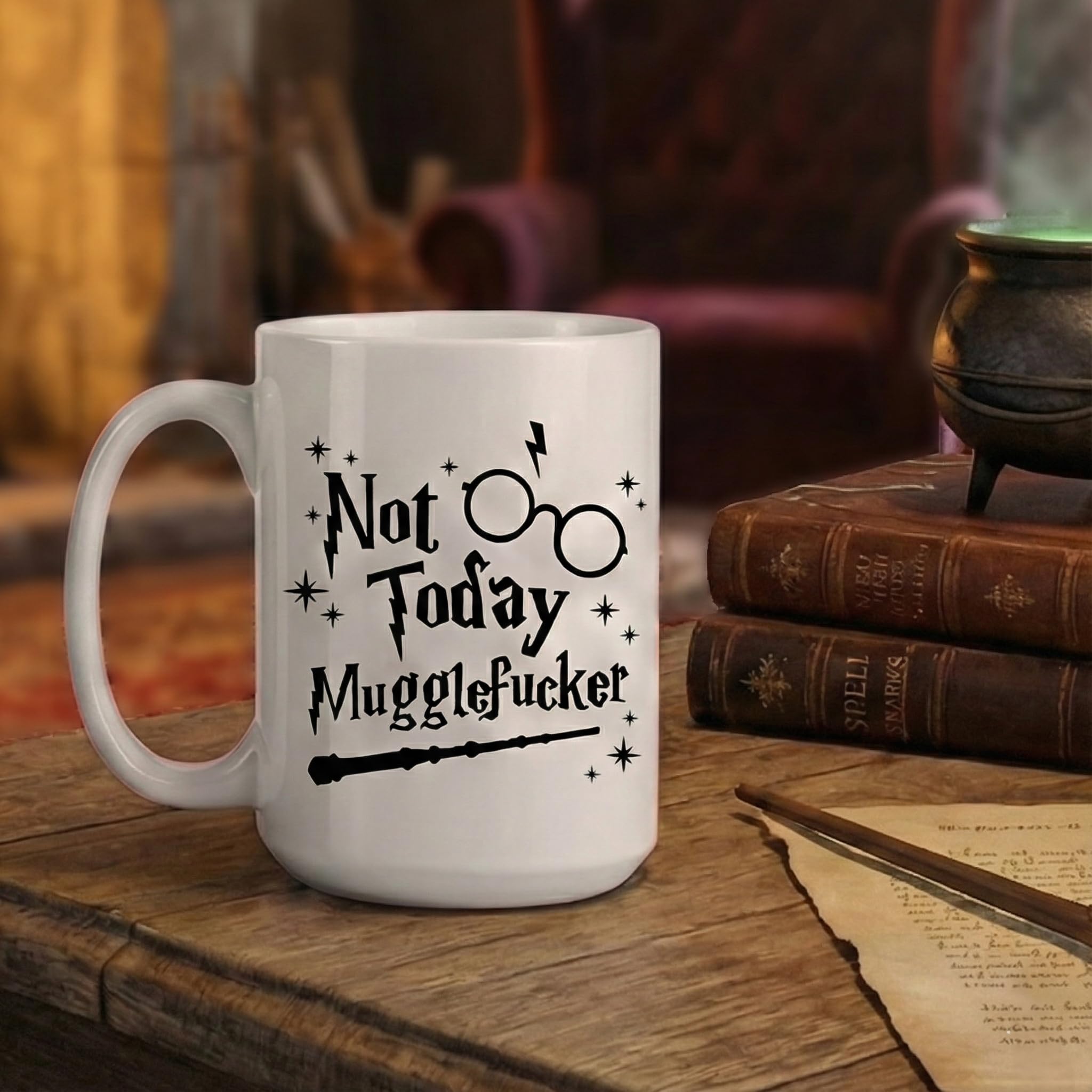 Taza Hogg cerámica blanca 15oz ideal para café matinal