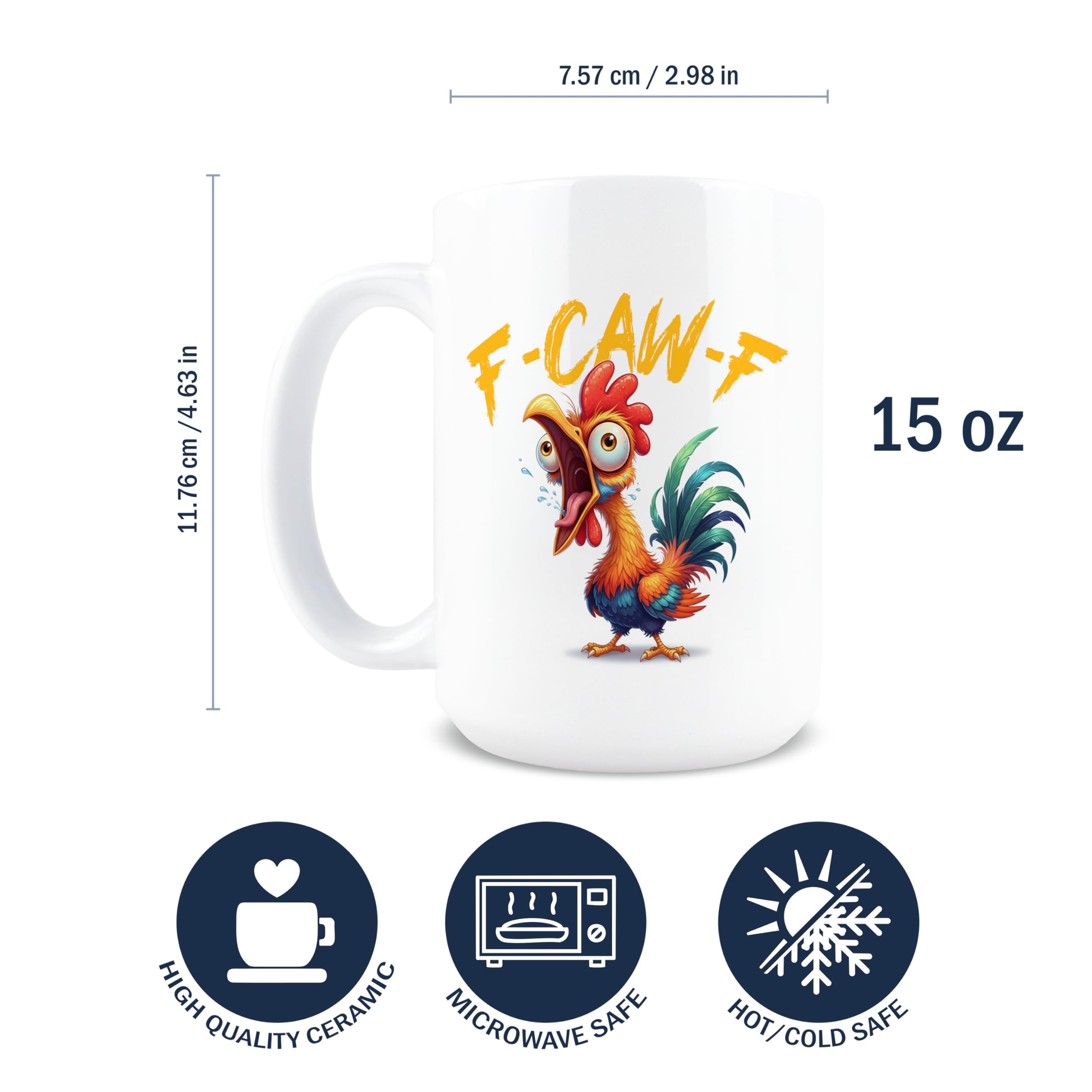 Taza Hogg F-Caw-F en cerámica blanca para café caliente diario