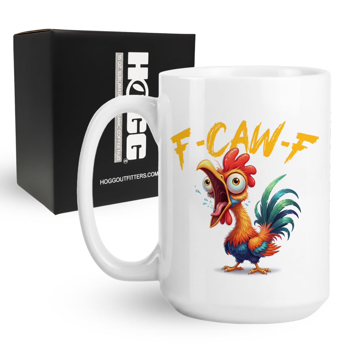 Taza Hogg F-Caw-F con mensaje secreto para empezar el día con humor