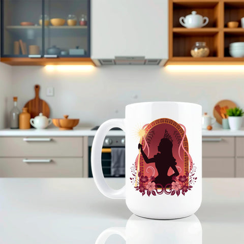 Taza apta para microondas, diseño Elphaba y Glinda de Wicked.
