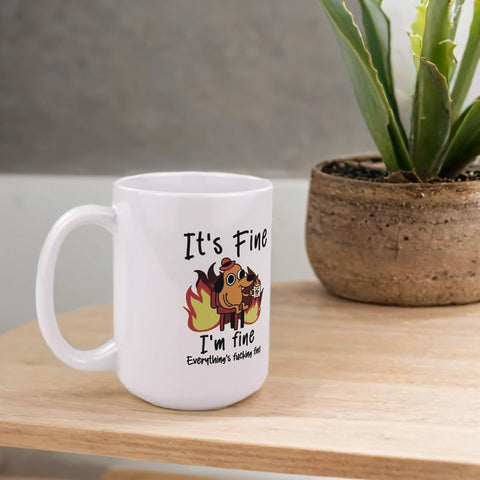 Taza HOGG apta para microondas, lista para recargar tu café.