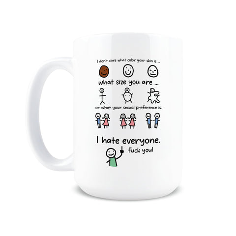 Taza Hogg Odio a la Gente, ideal para desayunar con humor.