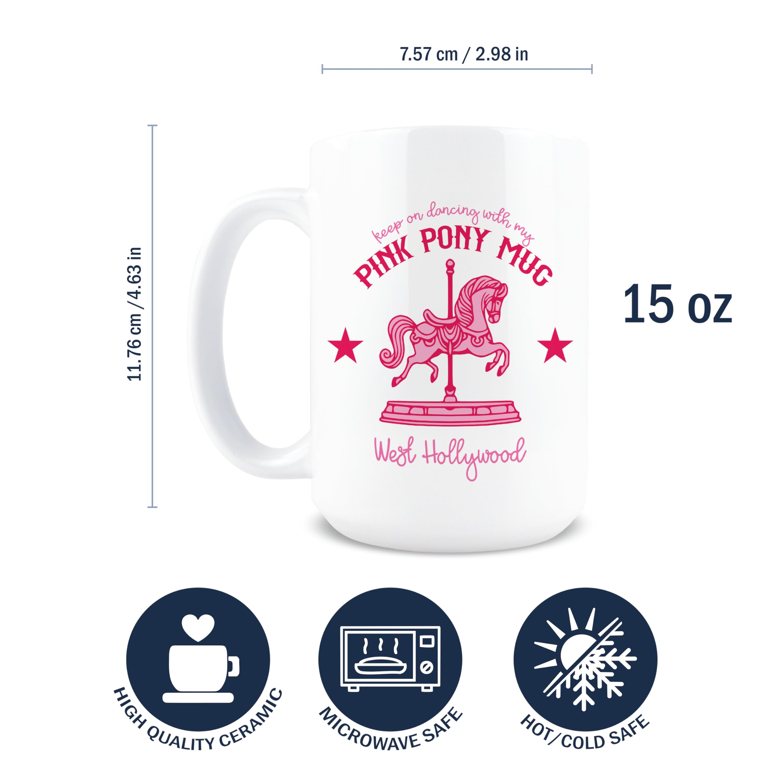 Taza Hogg Poni Rosado, diseño único, para decorar fiestas y regalos.