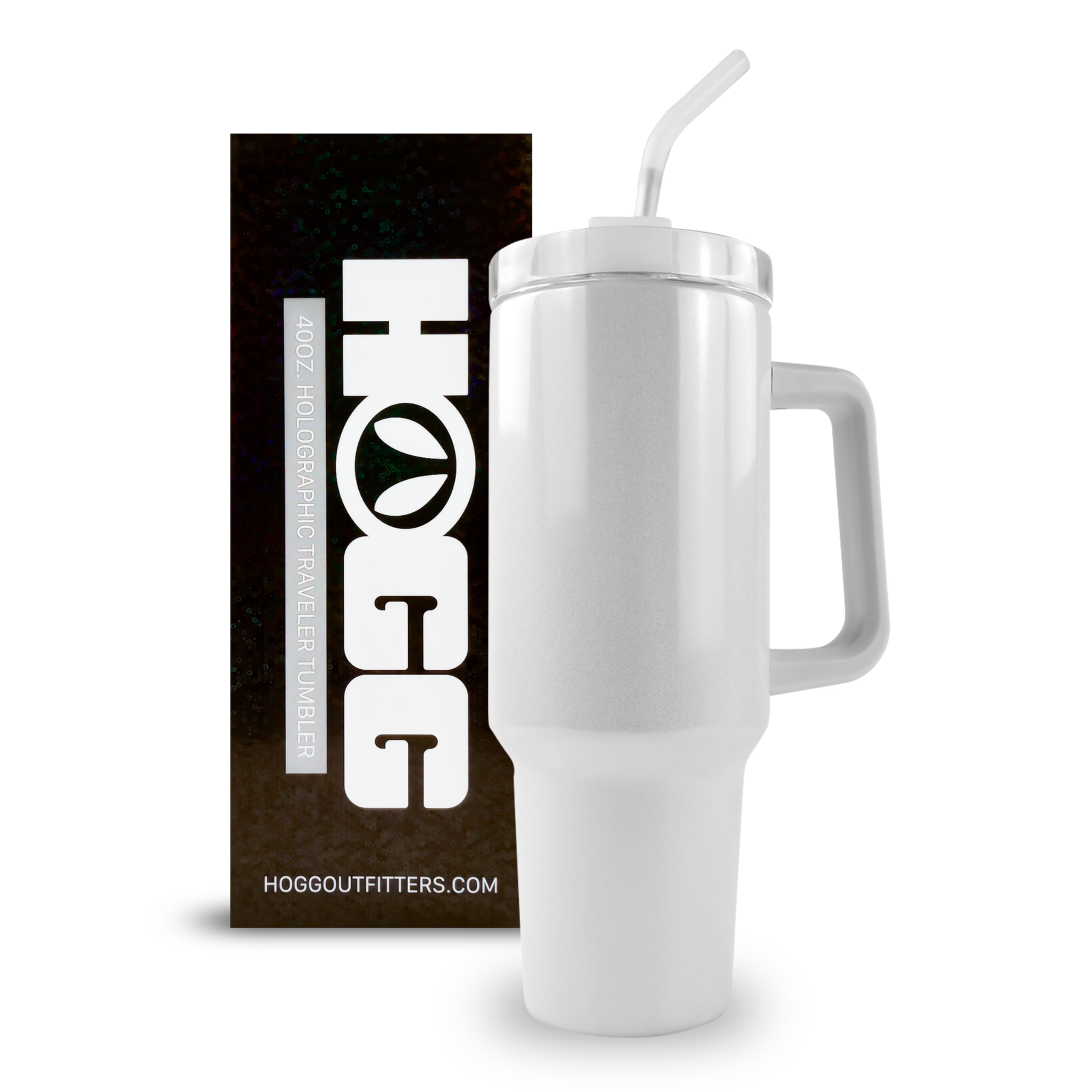 Hogg Traveler 40oz con asa para transporte cómodo y estilo.