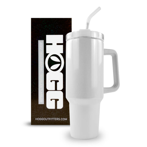 Hogg Traveler 40oz con asa para transporte cómodo y estilo.