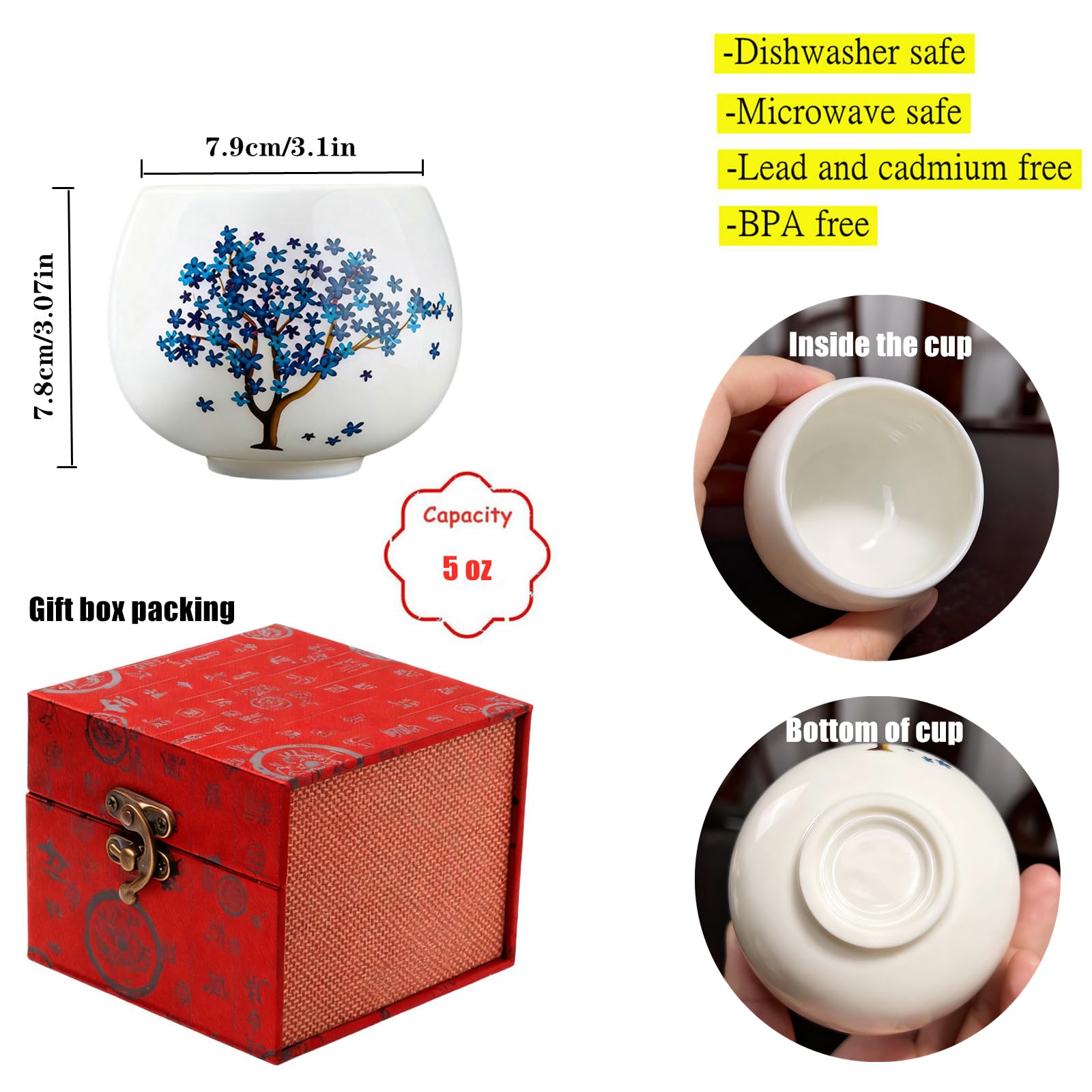 HOHCNA Taza diseño artístico para regalos únicos