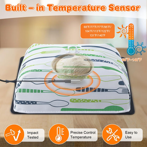 Hohean termostato digital preciso para temperaturas de 59 a 140°F.