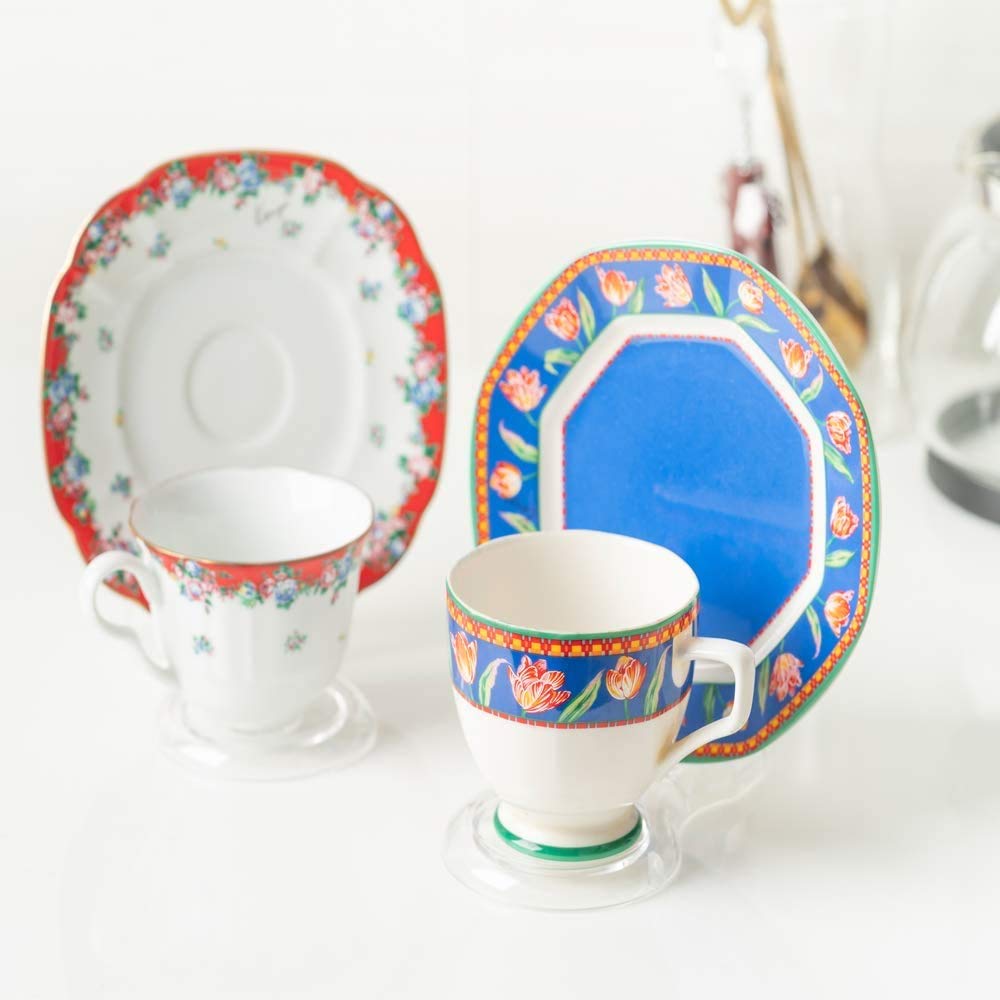 Paquete de 12 soportes HOHIYA para múltiples sets de tazas.