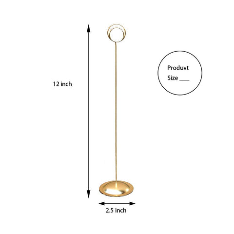 HOHIYA pinza bronce dorado con base redonda para números.