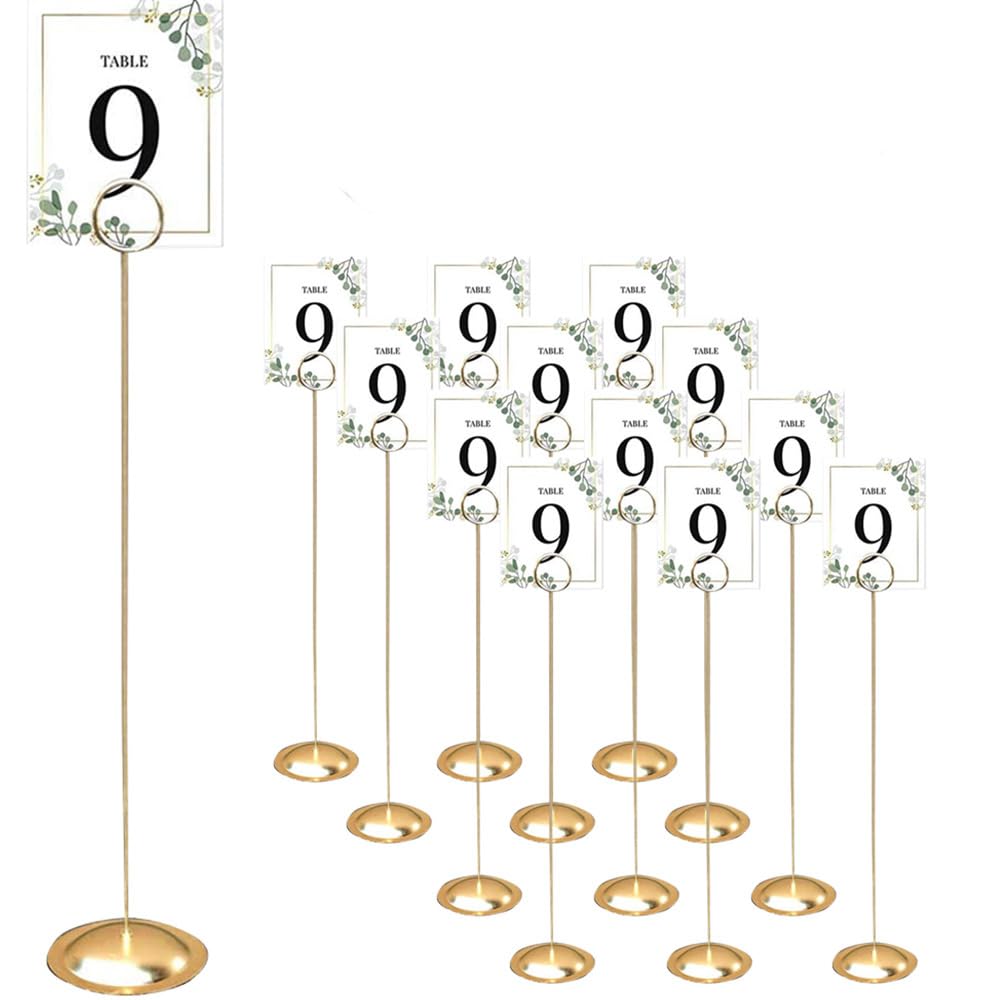 HOHIYA porta números de mesa de 12 pulgadas para bodas y eventos.