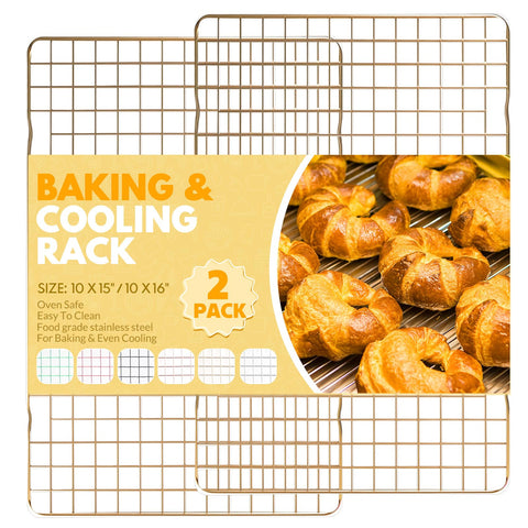 HOHOM rejilla de enfriamiento 15x10 pulgadas para hornear; ideal para enfriar galletas.