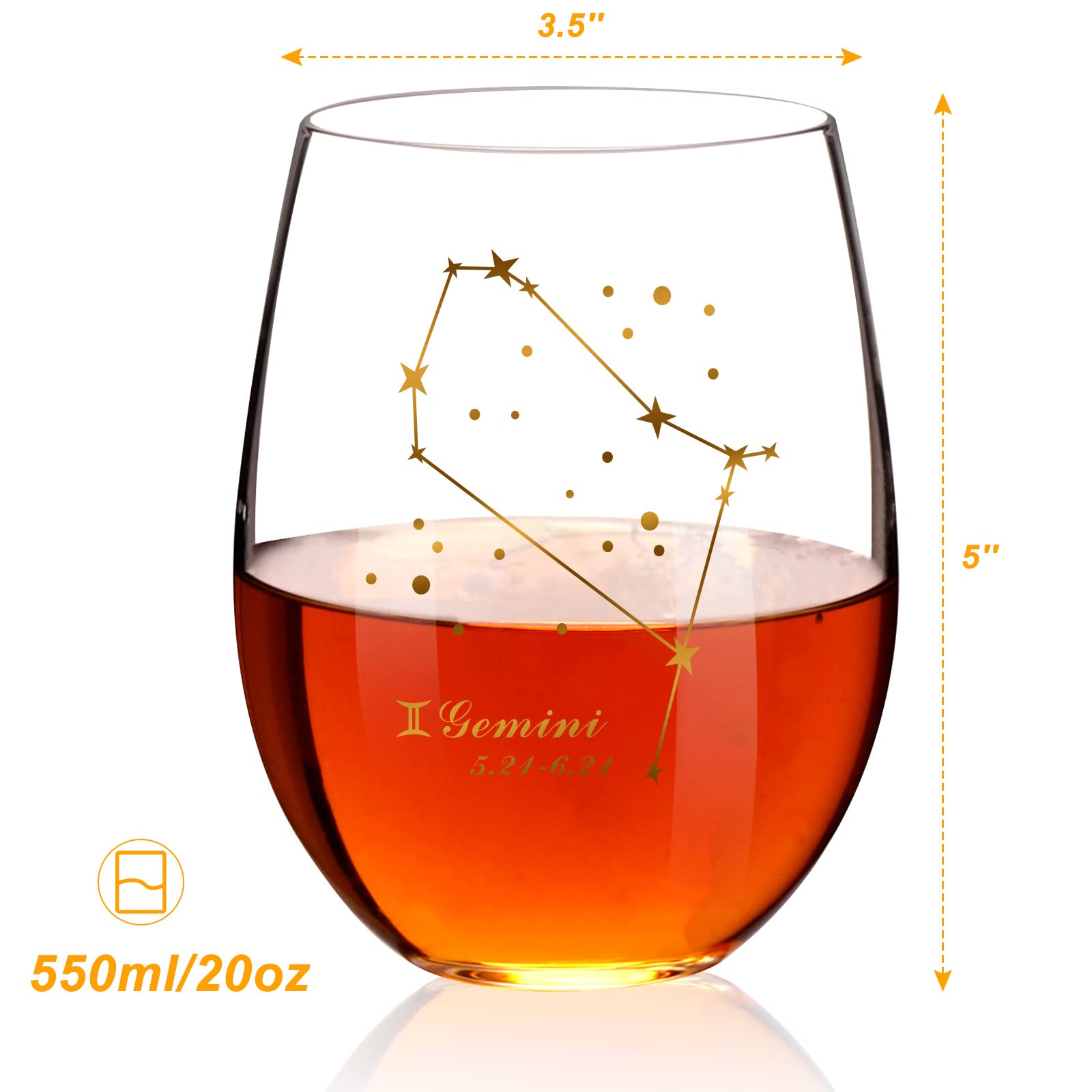 HOHY Gemini, caja-regalo con constelación, regalo ideal para amantes del zodiaco.