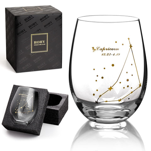 HOHY capricornio copa de vino 20oz, ideal para brindar.
