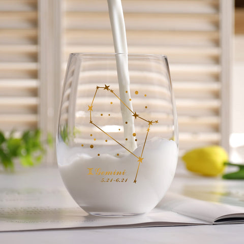 HOHY Gemini, cristal sin plomo de alta calidad para uso diario y regalos.