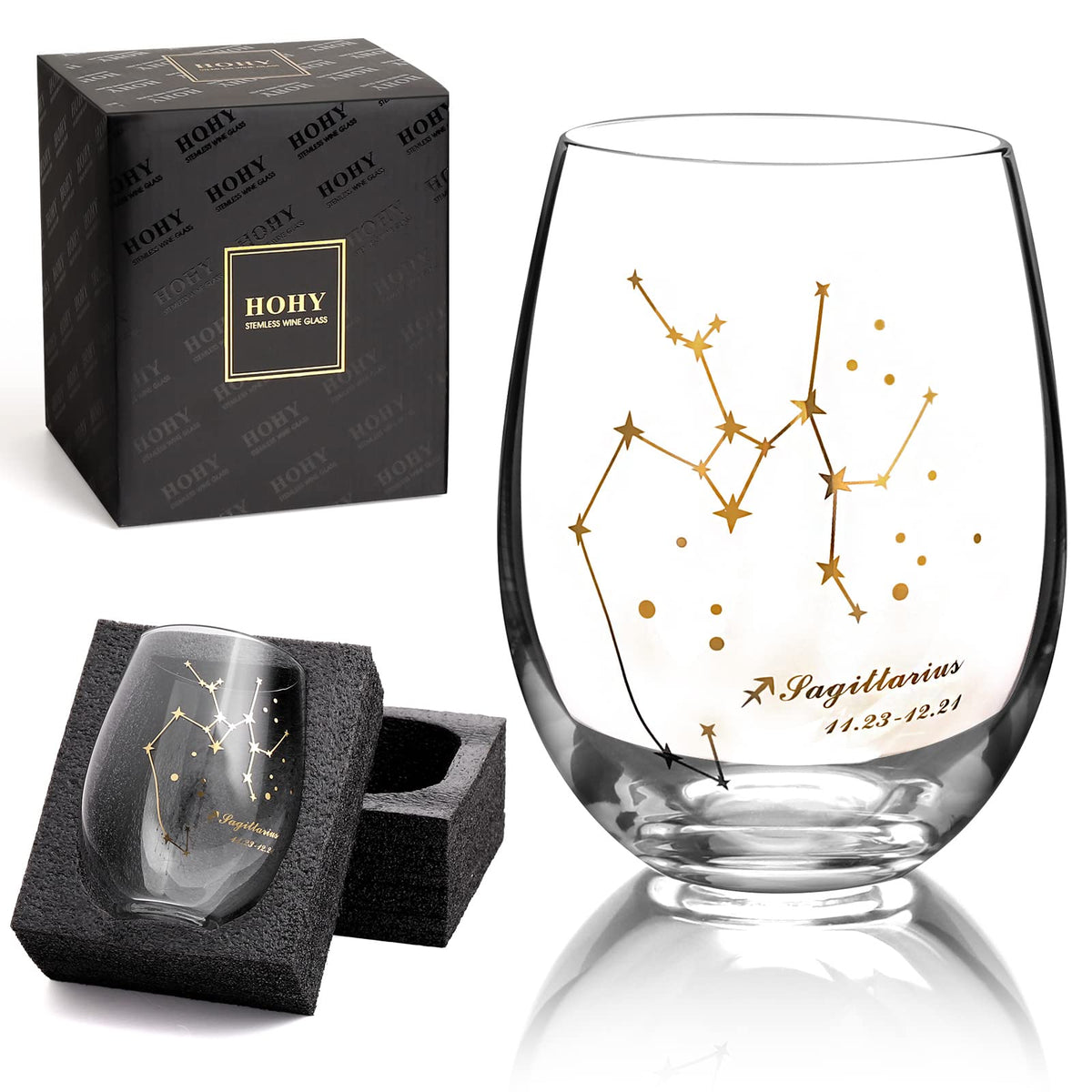 HOHY Sagitario copa de vino 20oz, experiencia elegante para cada brindis.