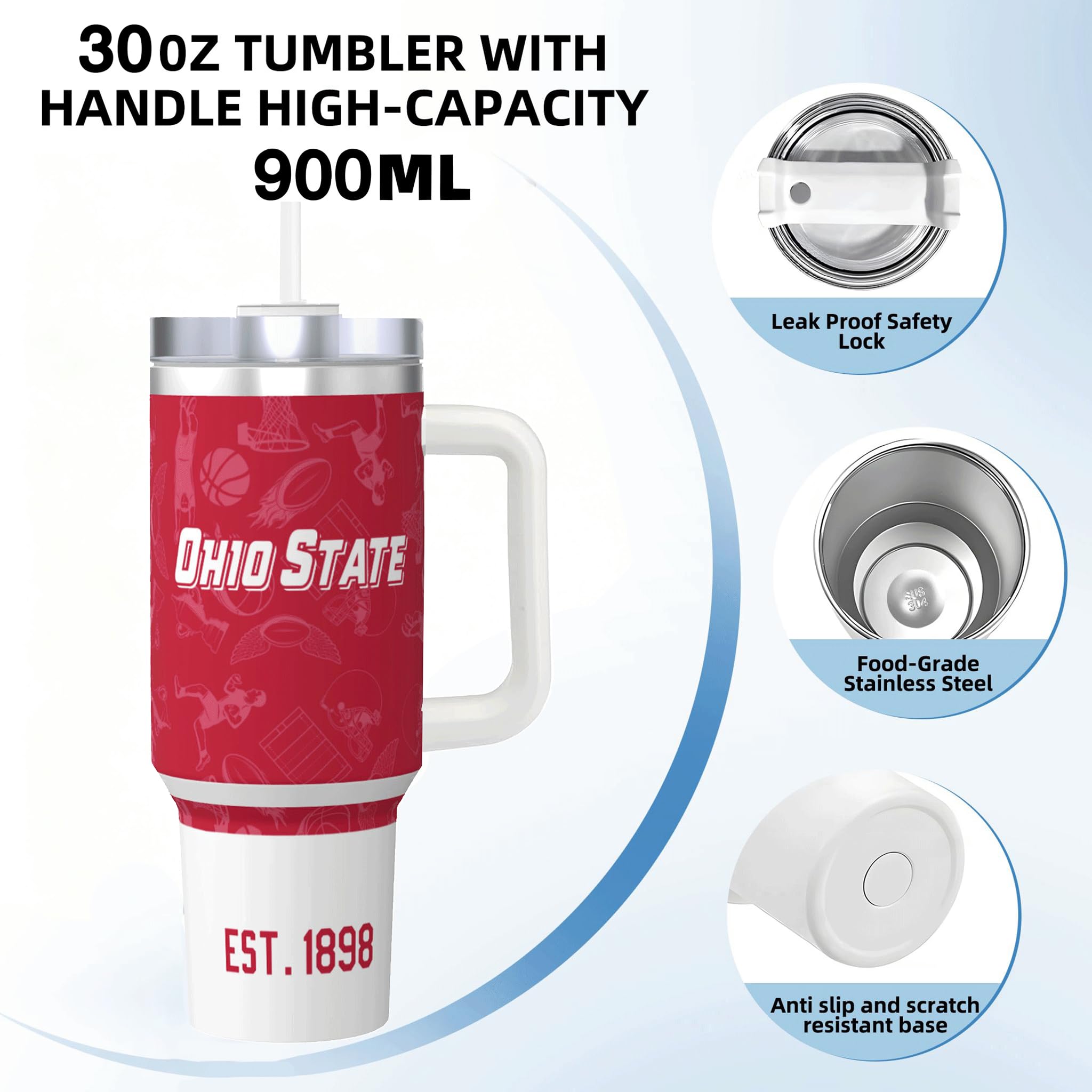 Hoiboo Tumbler 30oz presenta un diseño impreso atractivo para regalar o usar.